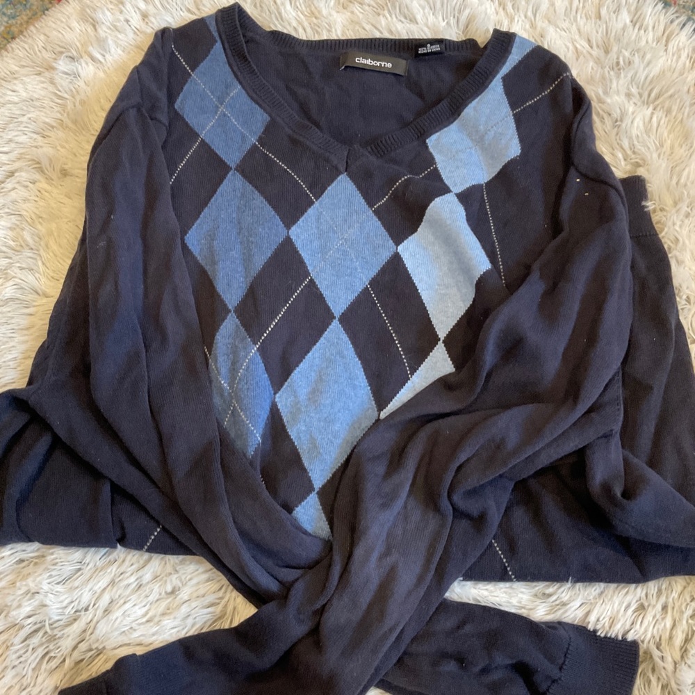Claiborne argyle sweater!